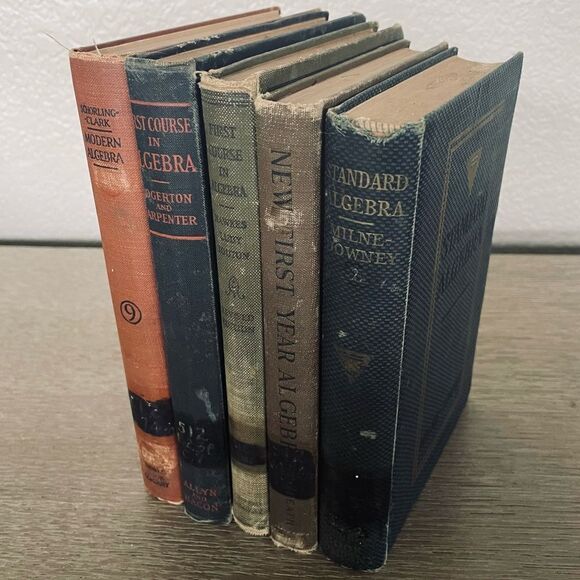 Antique Vintage 1920s Math Algebra Textbooks Lot of 5 - Picture 1 of 15